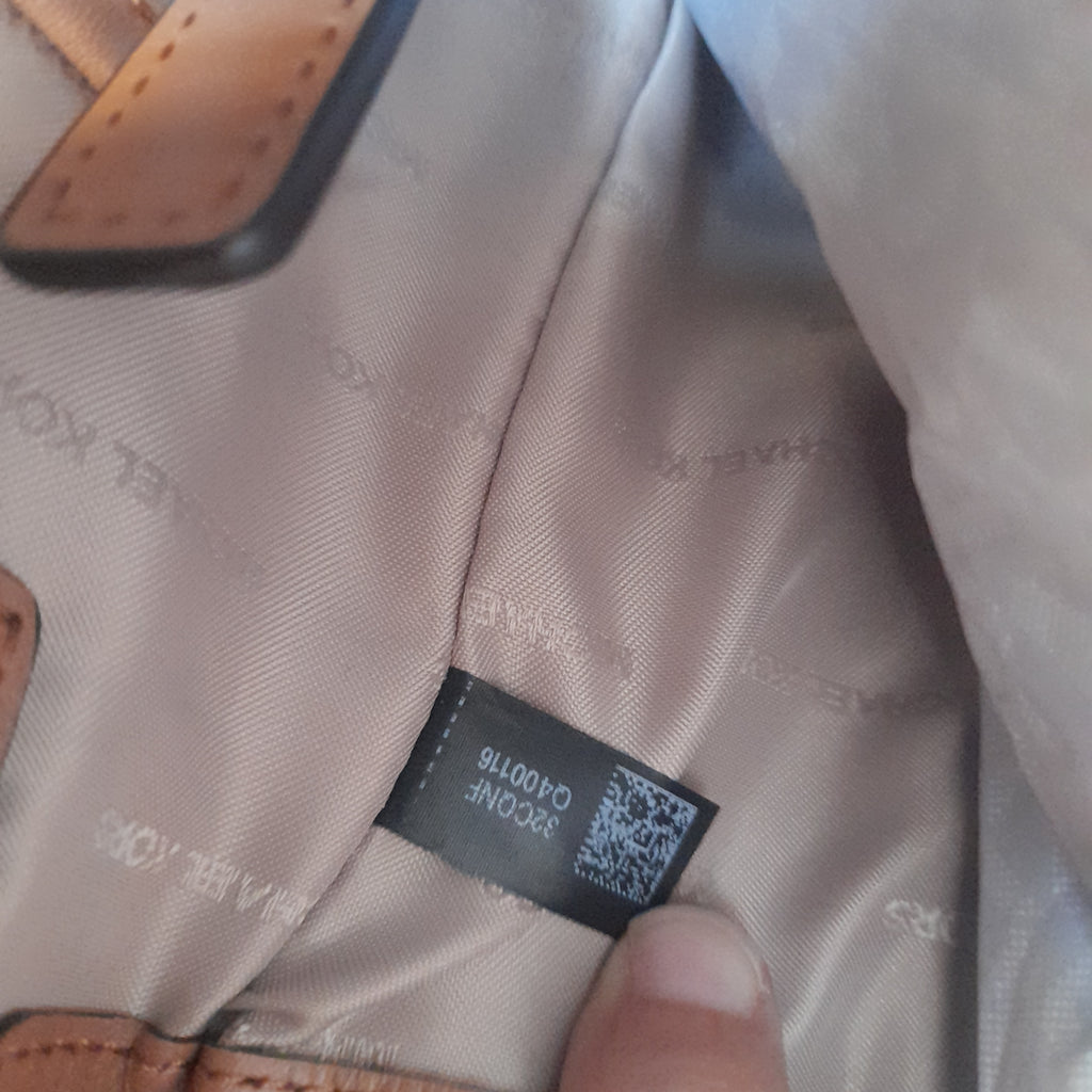 Michael Kors Large Brown Monogram Hamilton Lock Satchel | Like New |