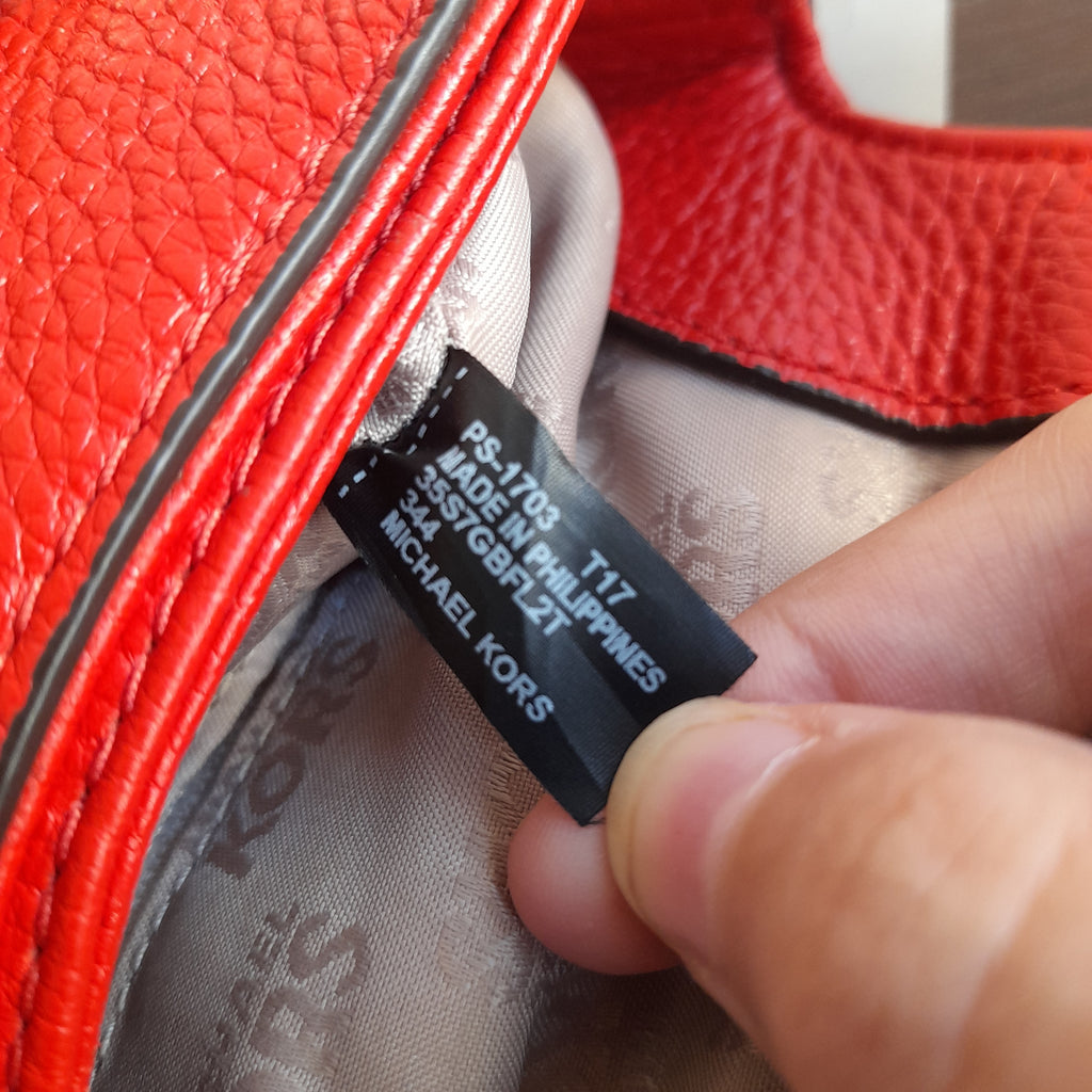 Michael Kors Red Sienna 'Bedford' Crossbody Bag | Pre Loved |