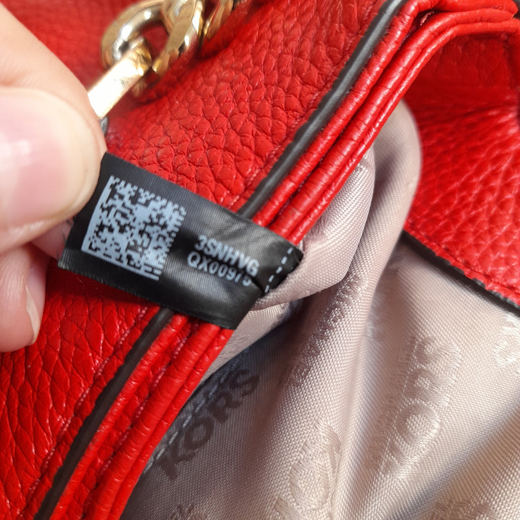 Michael Kors Red Sienna 'Bedford' Crossbody Bag | Pre Loved |