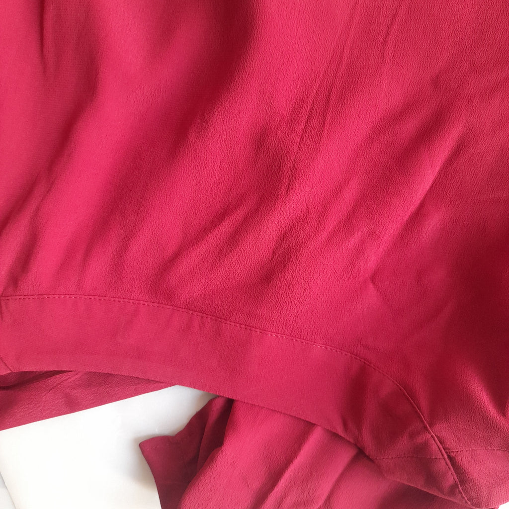ZARA Maroon V-neck Shirt | Pre Loved |
