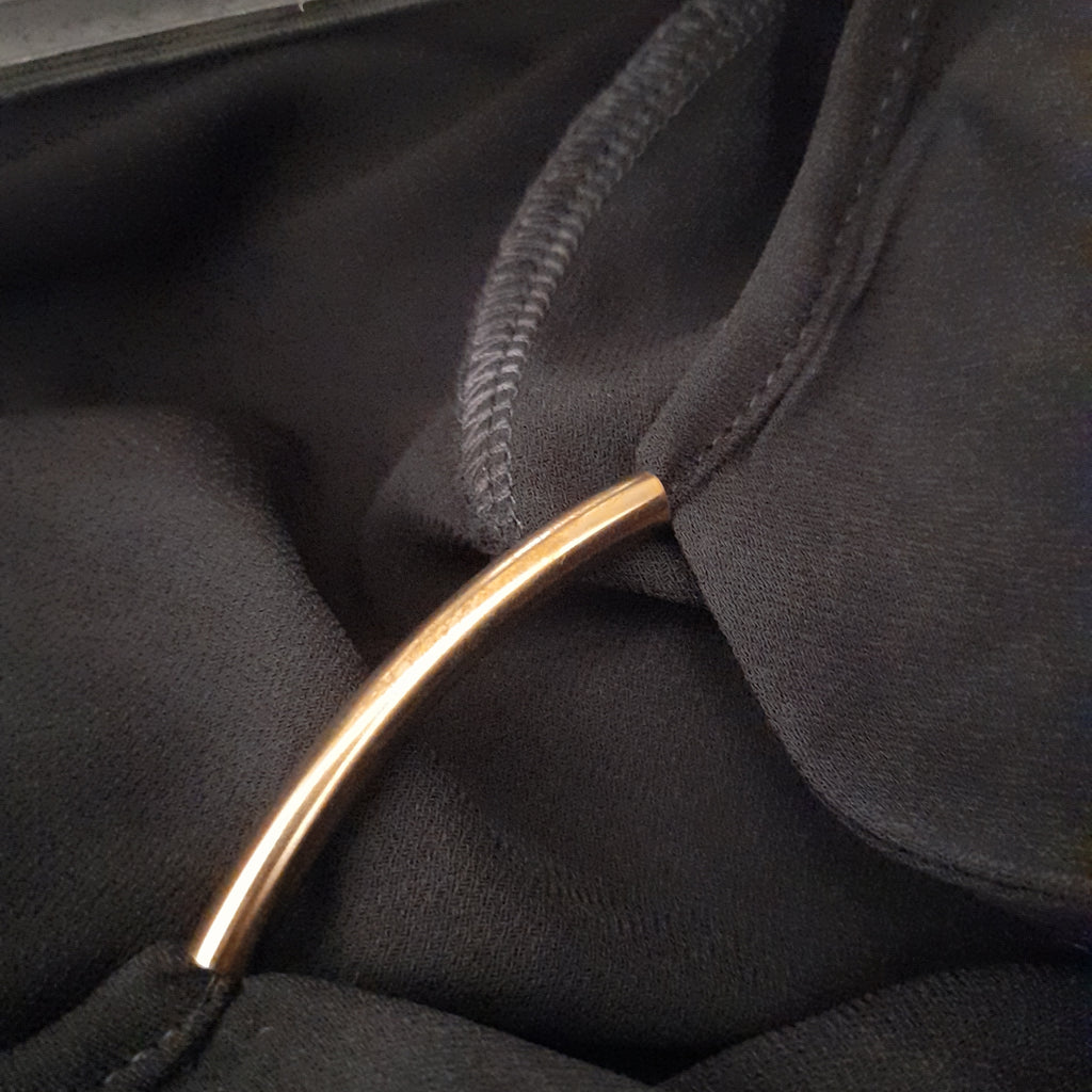 Mantra Black Top With Gold Bar | Brand New |