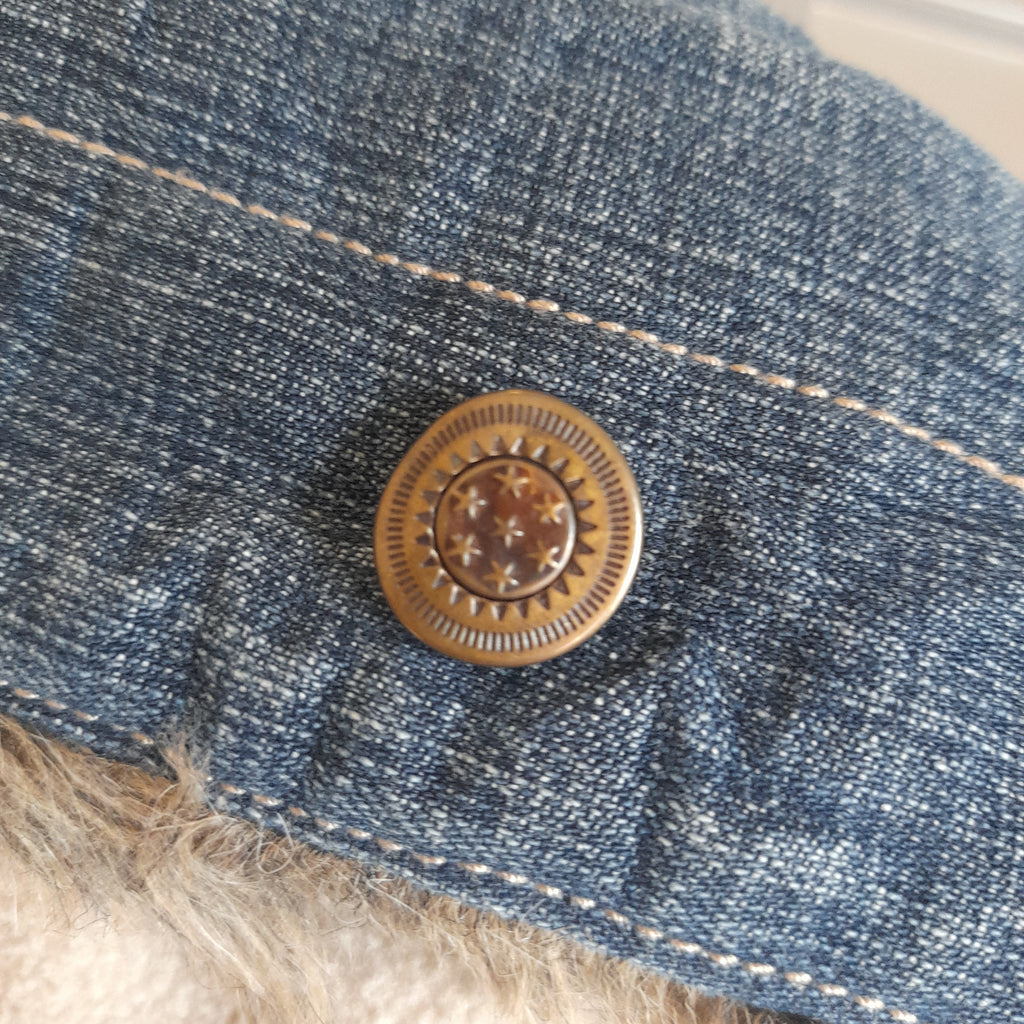 Principles By Debenhams Fleece Lined Faux Fur Collar Denim Jacket | Gently Used |