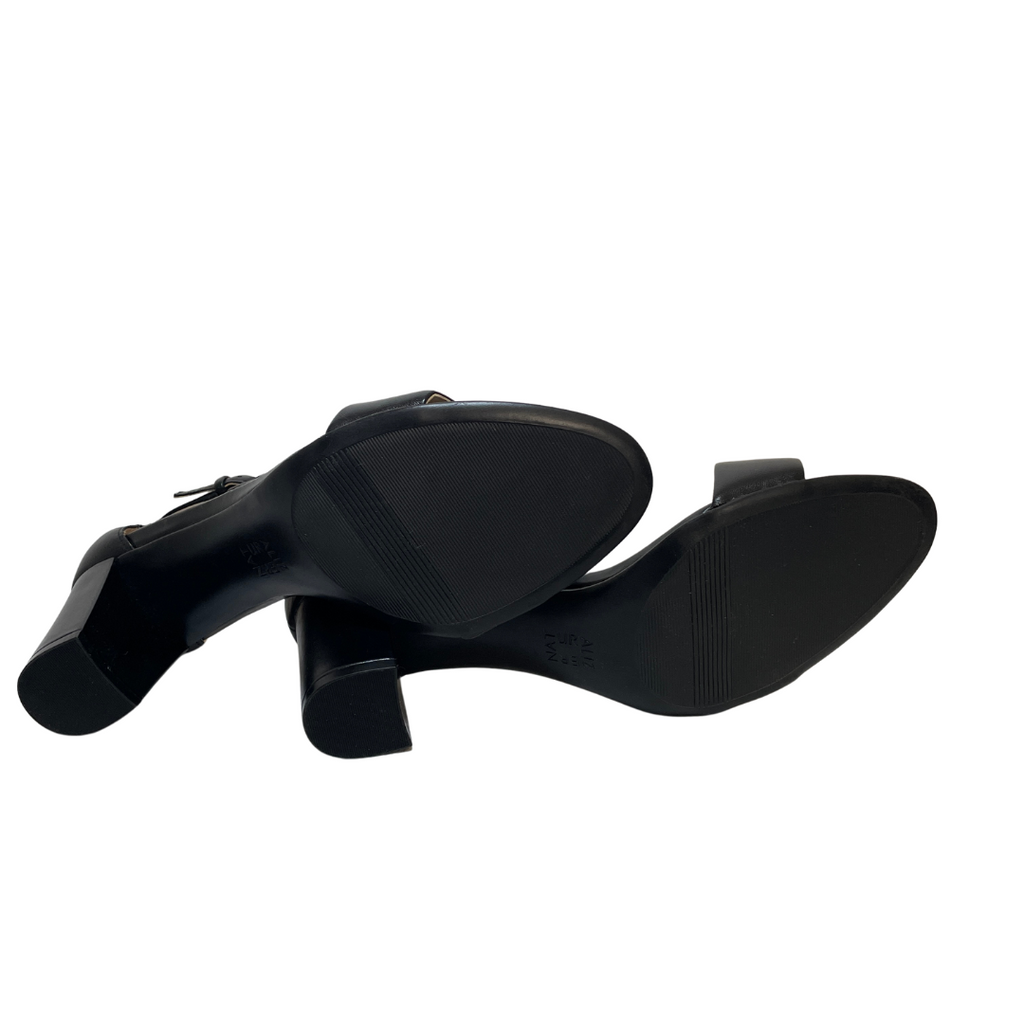 Naturalizer Black Block-Heel Sandals | Like New |