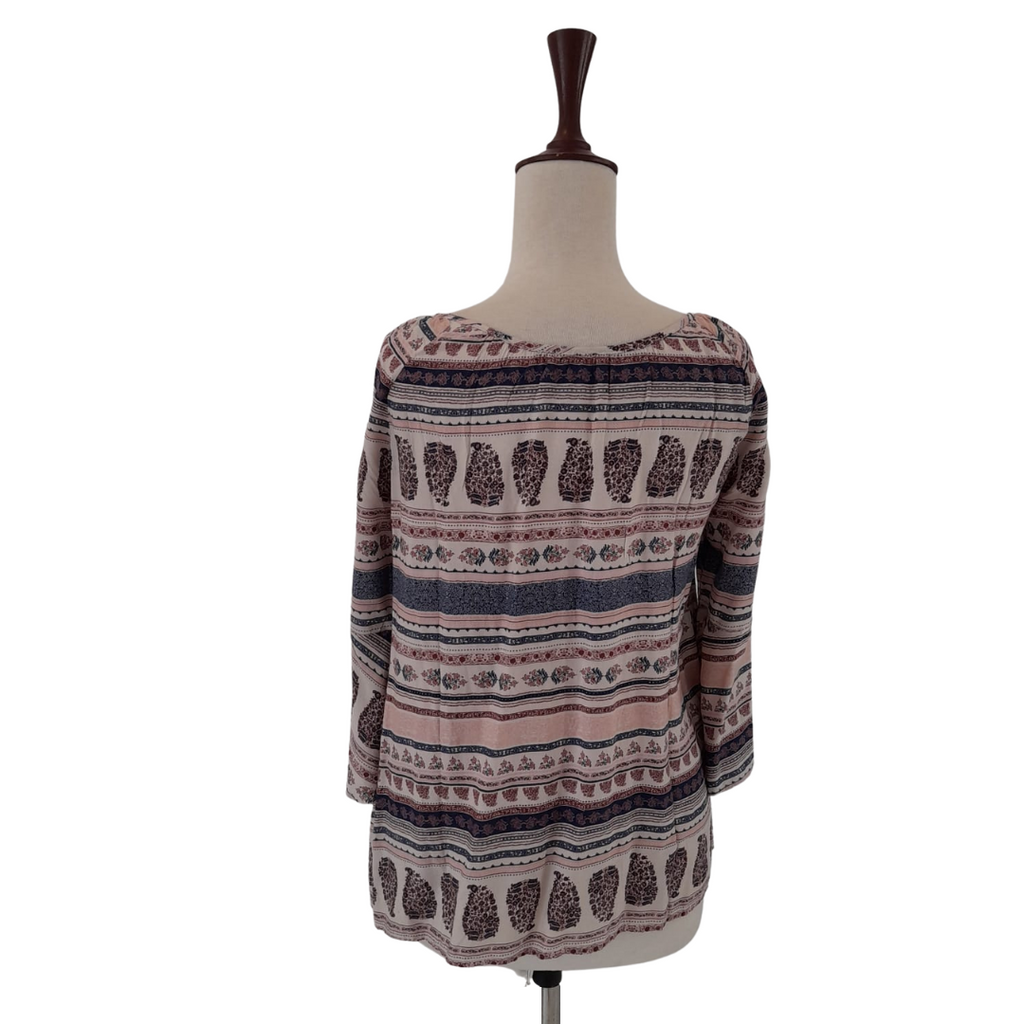 Pull & Bear Pink Printed Top | Gently Used |