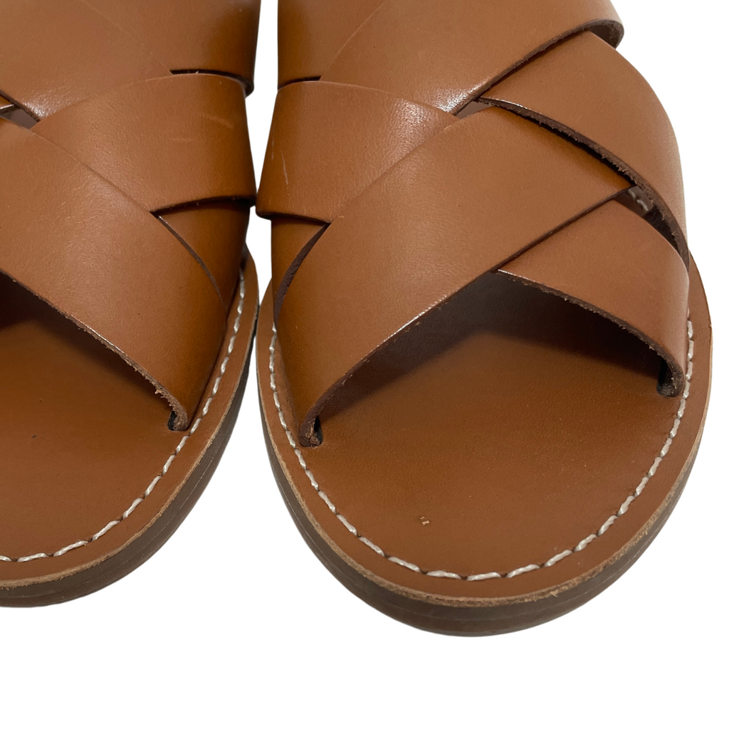 Madewell Tan Criss-cross Sandals | Pre Loved |