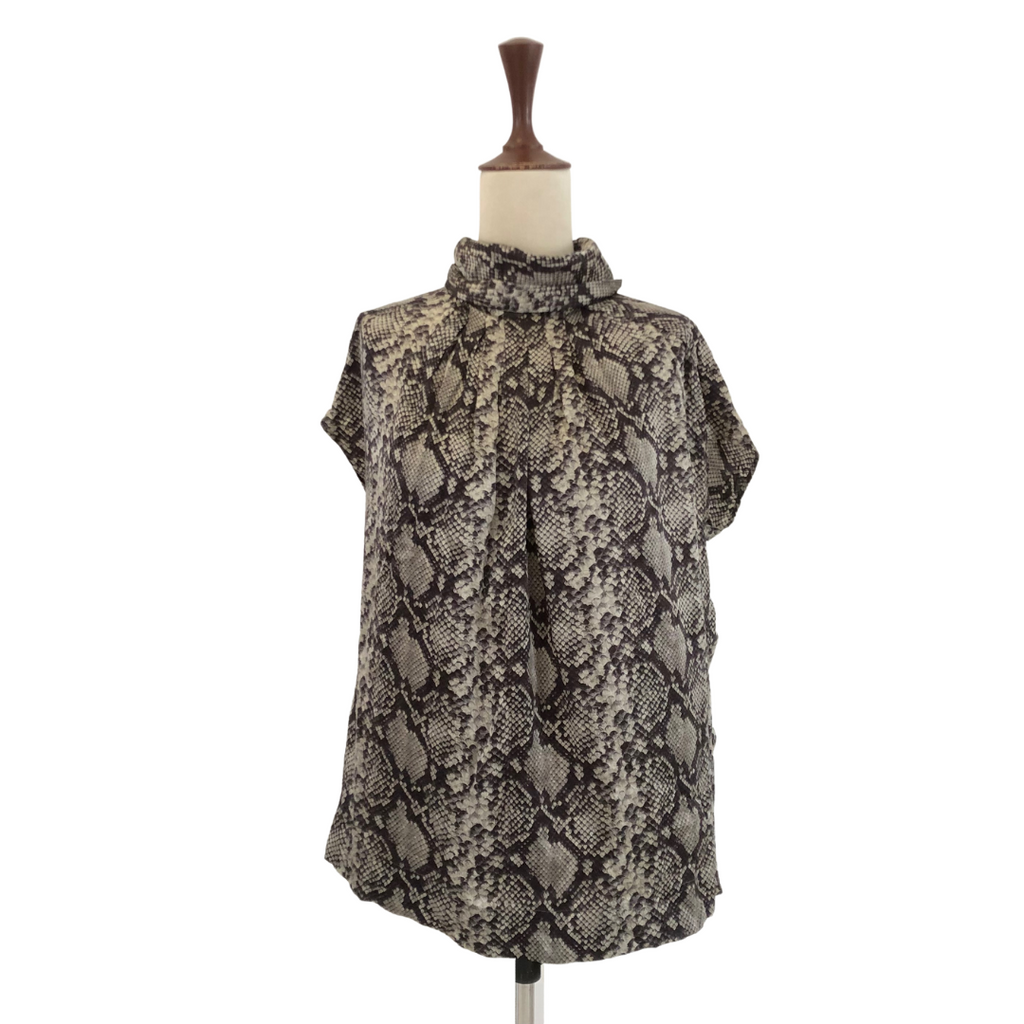 ZARA Snakeprint High-neck Top | Gently Used |