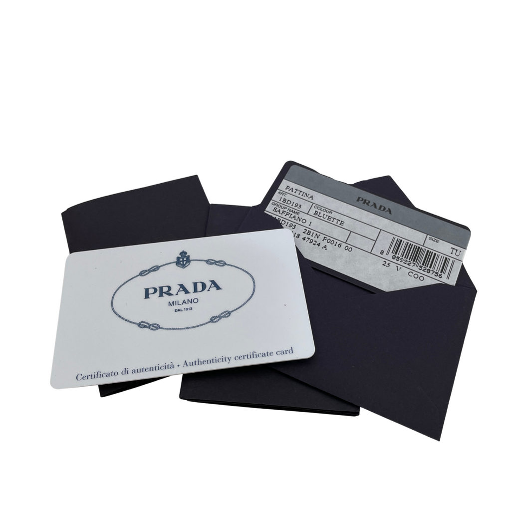 Prada Blue Leather 'Pattina' Shoulder Bag | Like New |