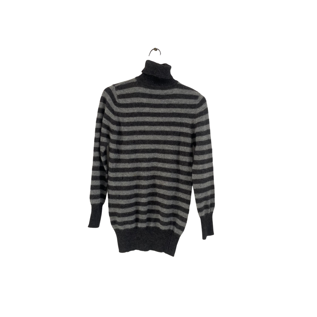 ZARA Grey Striped Turtle-neck Sweater | Gently Used |