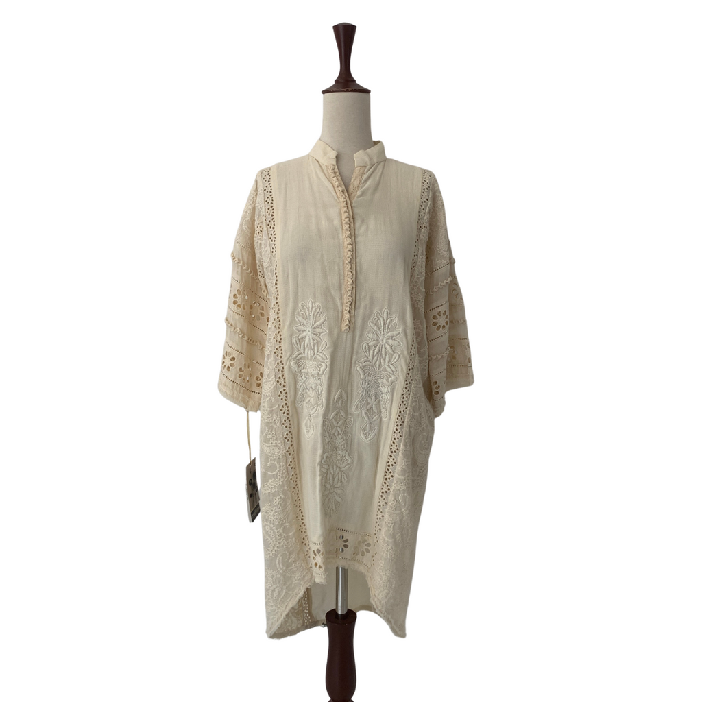 Maliha's Beige Embroidered Kurta | Brand New |