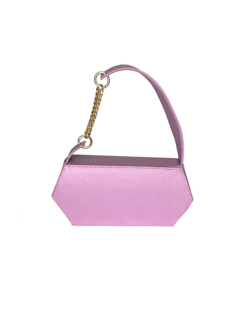 Warp Lilac Leather Baguette Bag | Sample |