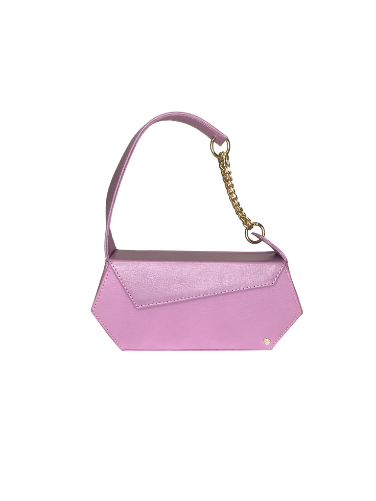Warp Lilac Leather Baguette Bag | Sample |