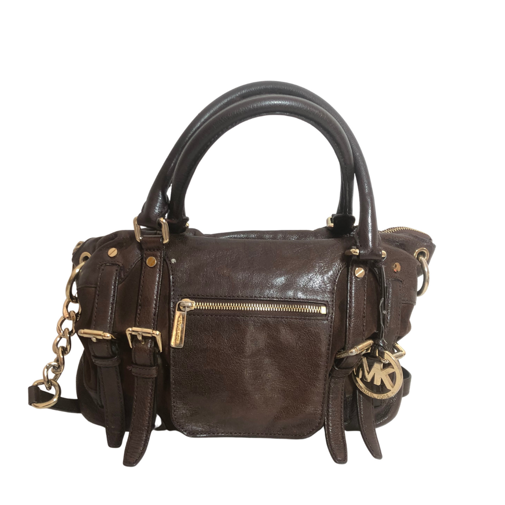 Michael Kors Brown Suede and Leather Satchel | Pre Loved |