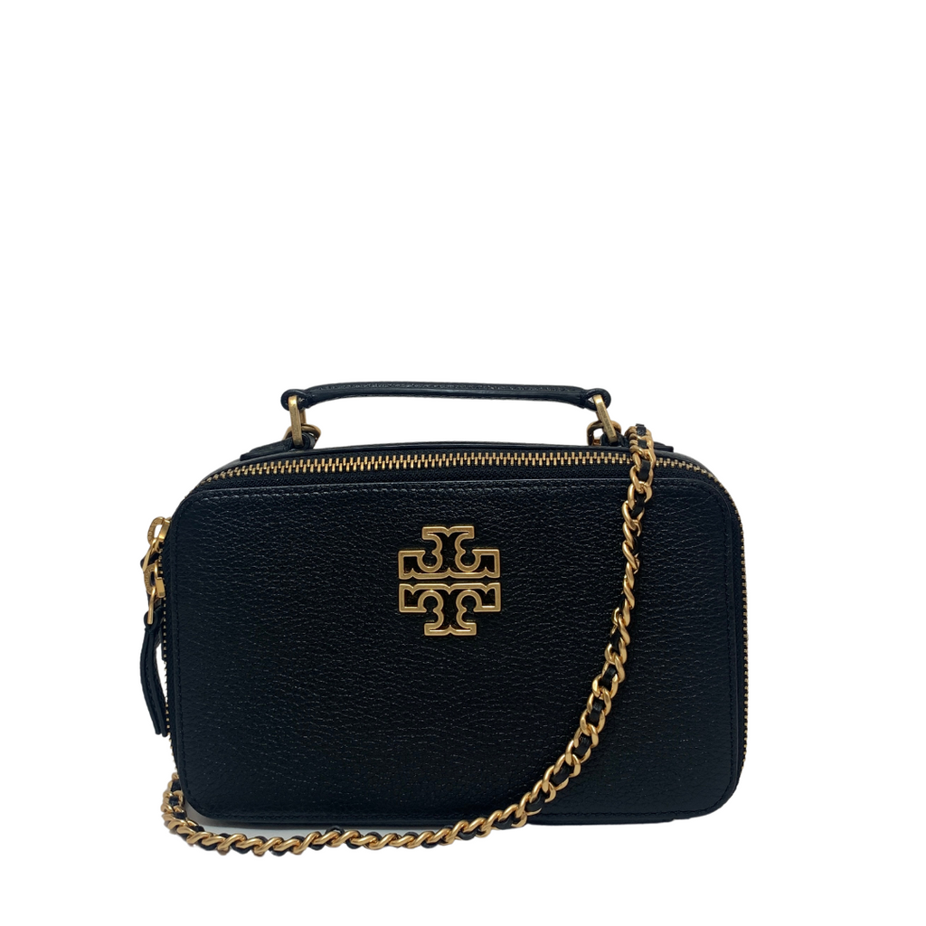 Tory Burch 'Britten' Black Leather Ziparound Camera Bag | Like New |