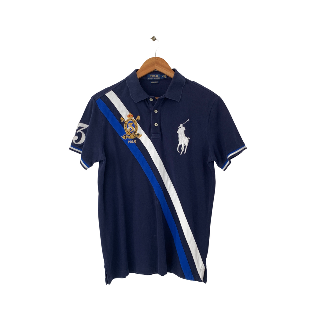 Ralph Lauren Men's Navy Polo Shirt | Pre Loved |