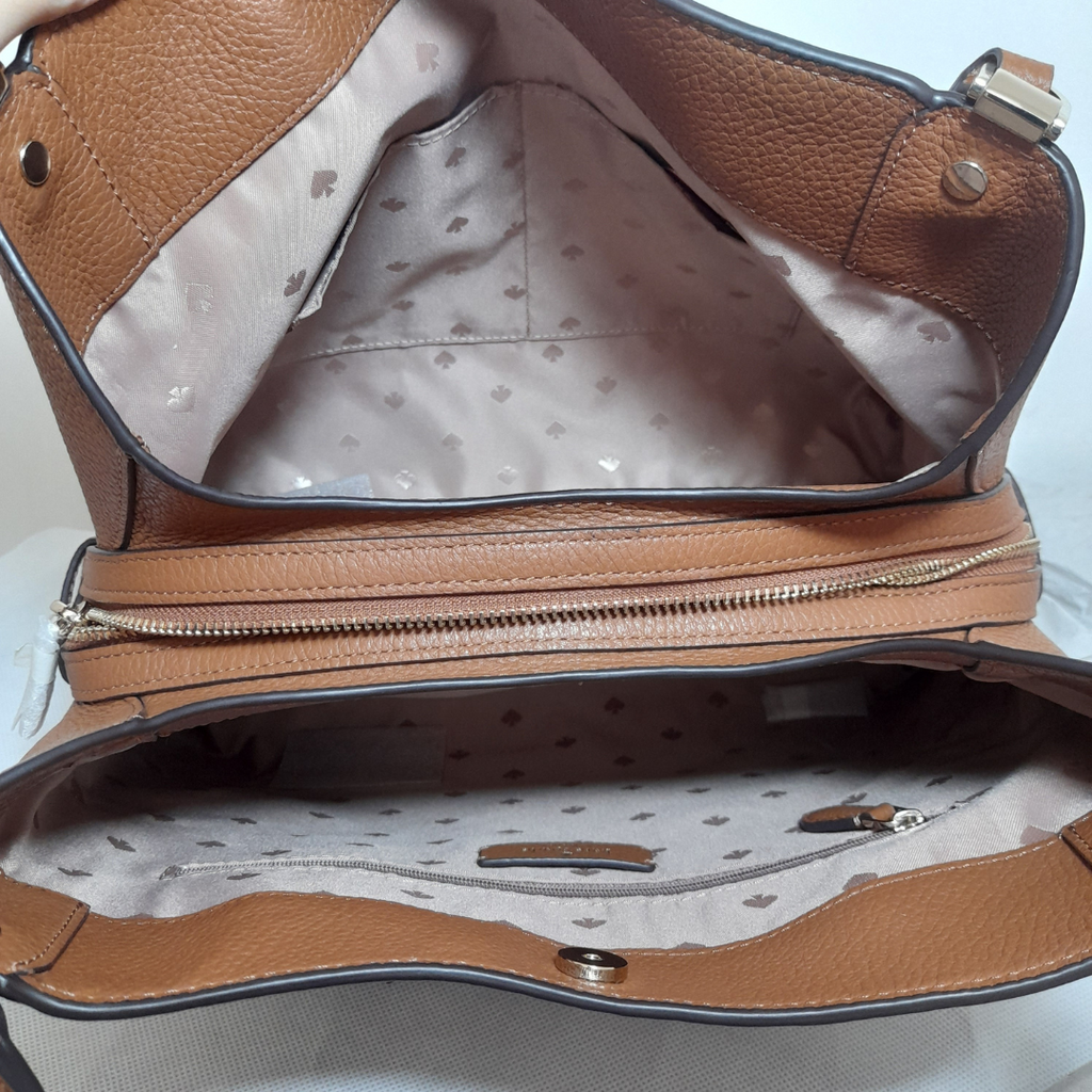 Kate Spade Tan Pebbled Leather 'Leila' Shoulder Bag | Like New |