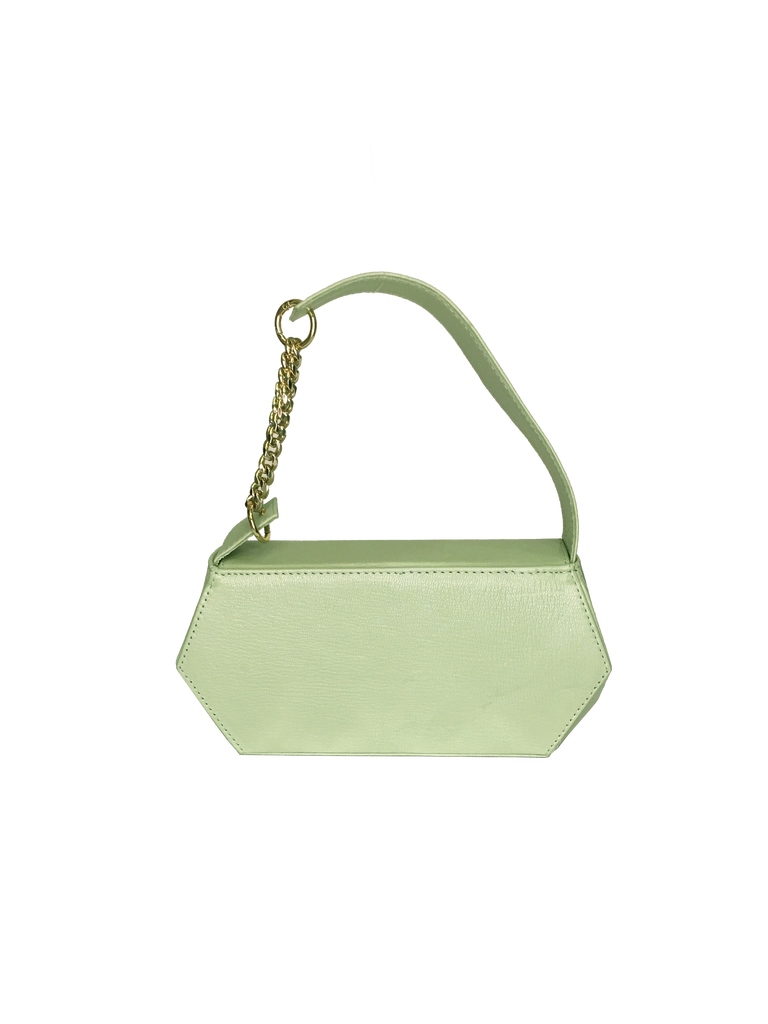 Warp Pistachio Leather Baguette Bag | Sample |