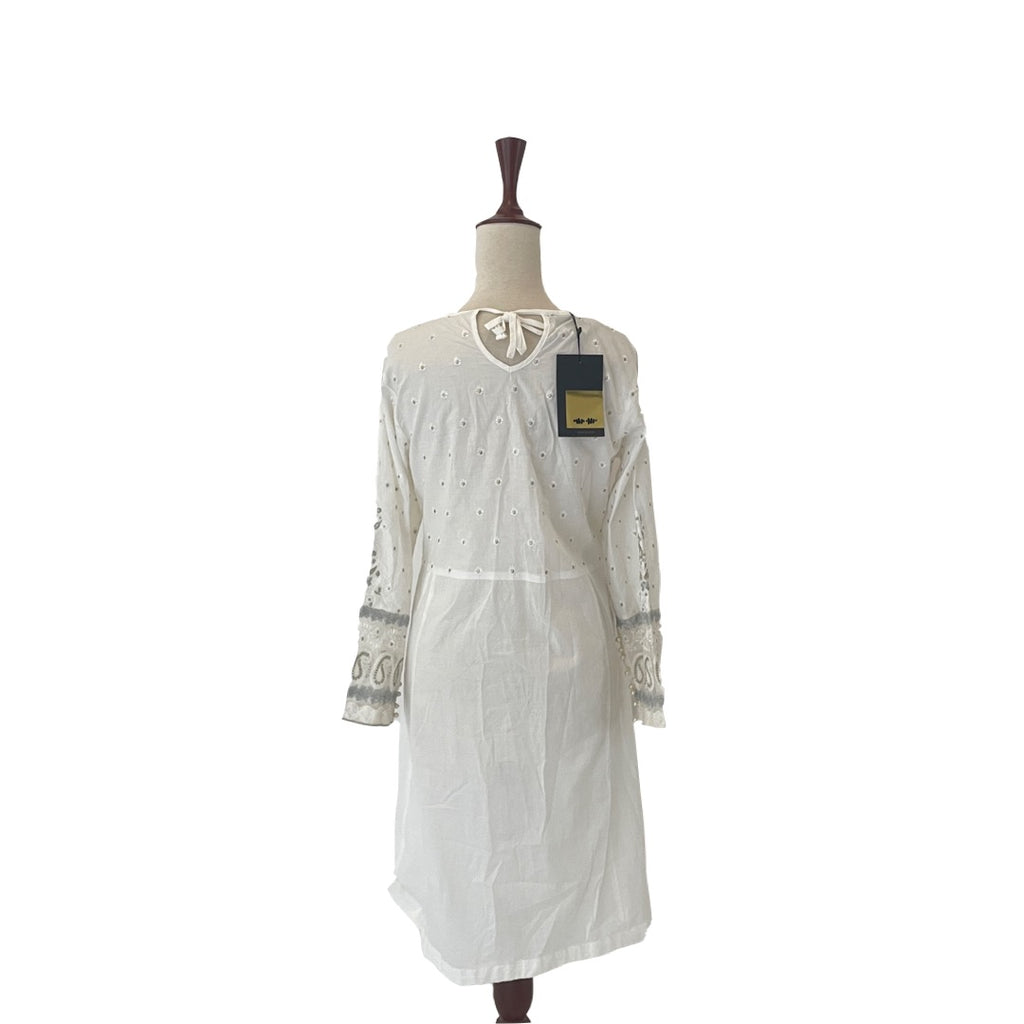 Khaadi White Embroidered Kurta | Brand New |