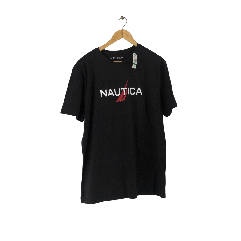 Nautica Men's Black Logo T-Shirt | Brand New |