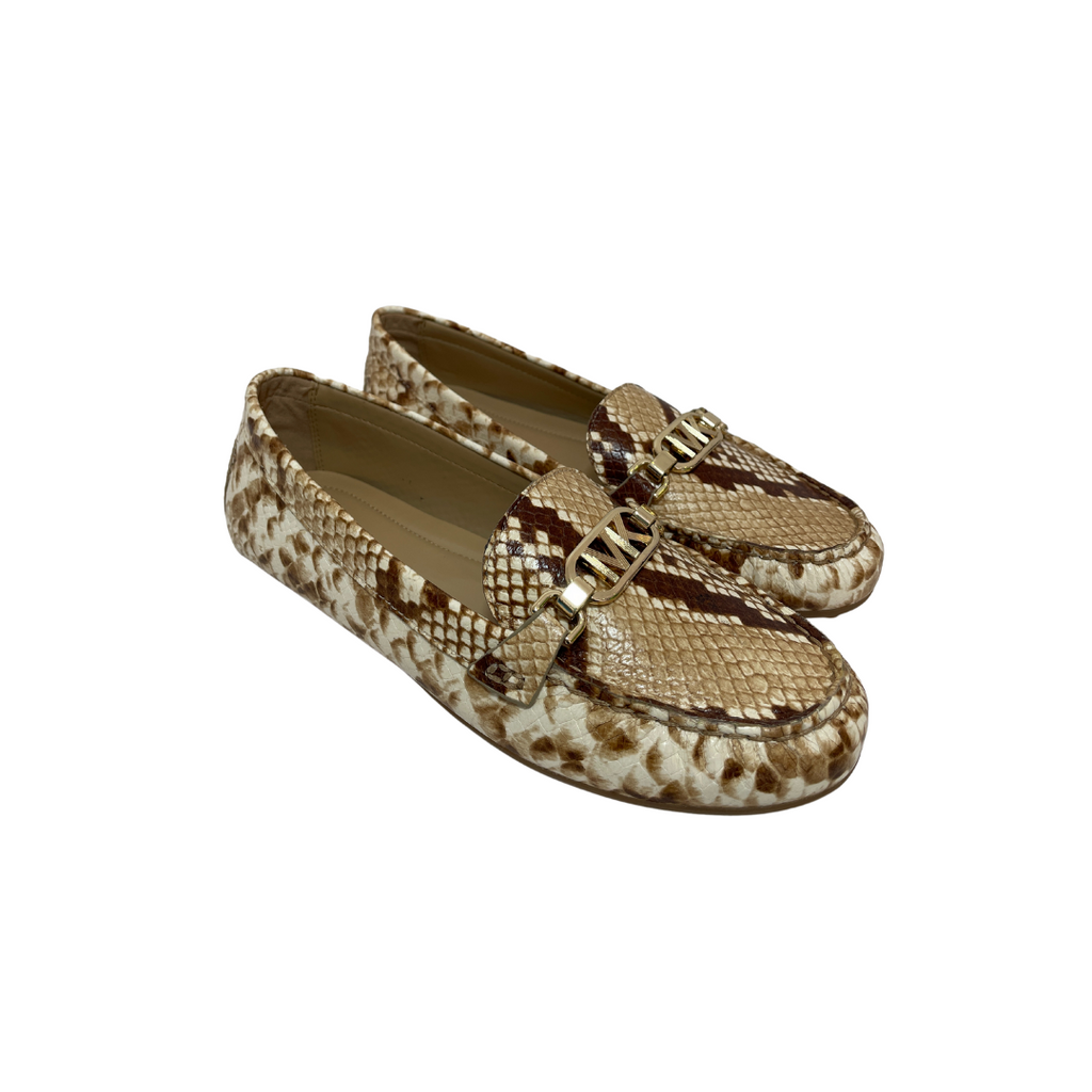 Michael Kors Snakeskin Print 'GRIER' Moccasin Loafers | Brand New |