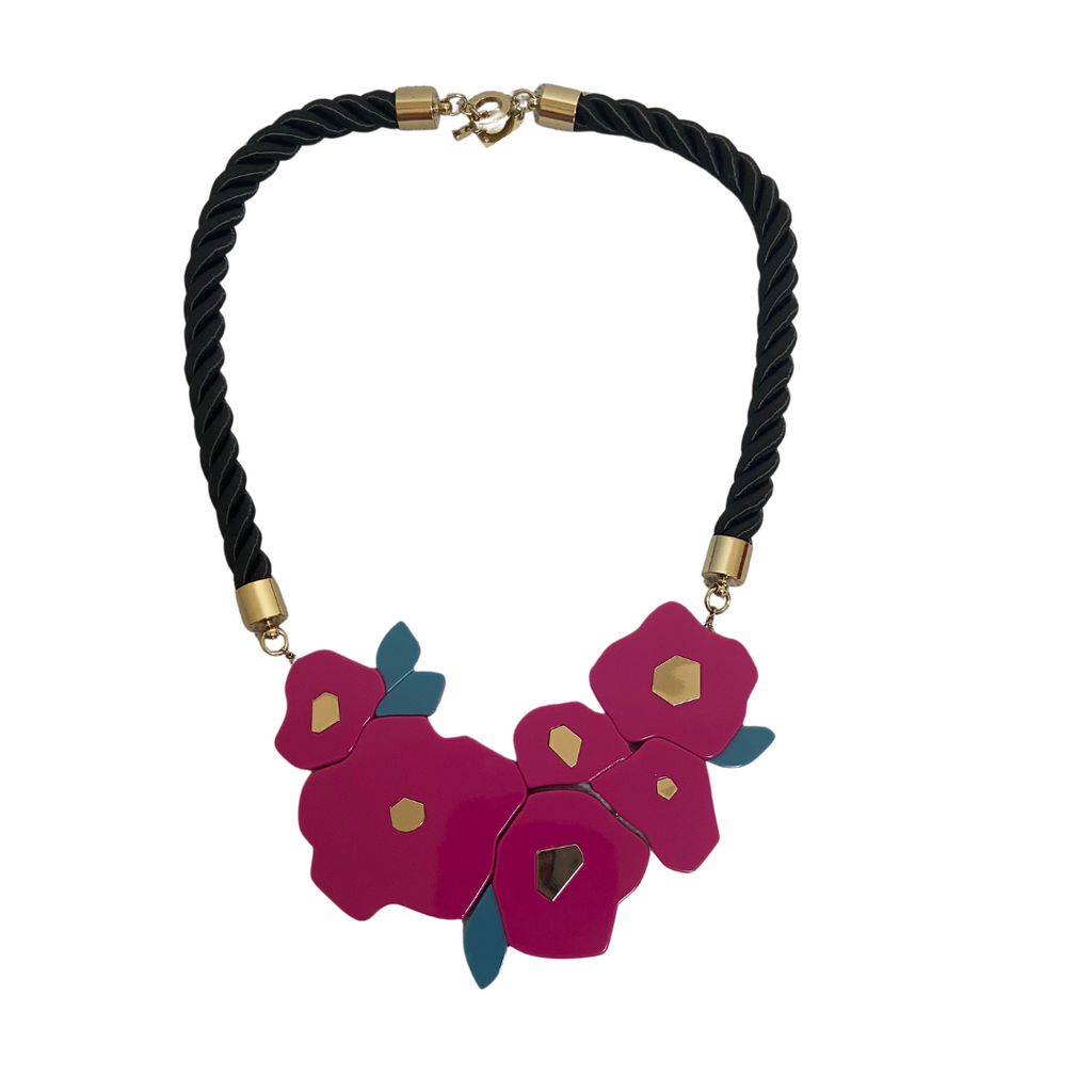 Kate Spade "Saturday" Pink Floral Necklace | Like New |