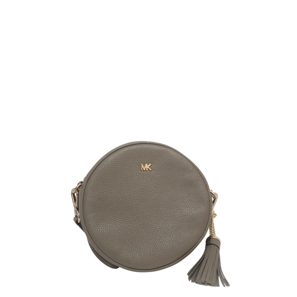 Michael Kors Taupe 'Canteen' Round Crossbody Bag | Gently Used |