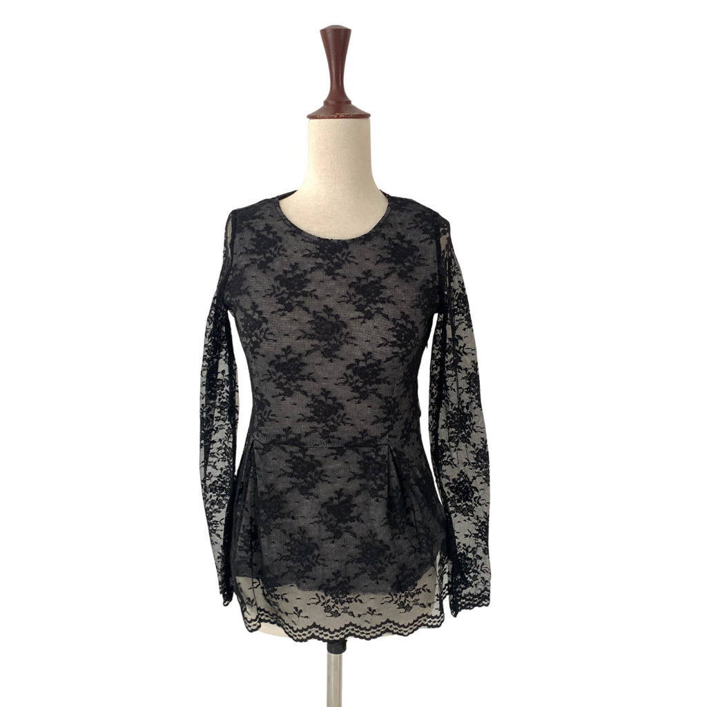 Zara Black Lace Blouse | Gently Used |