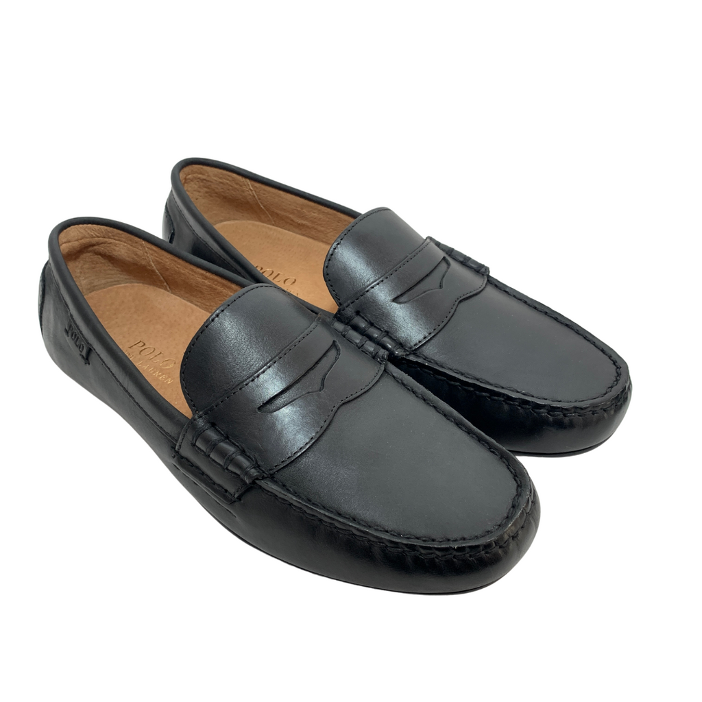 Ralph Lauren Black Leather Men's Loafers | Like New |