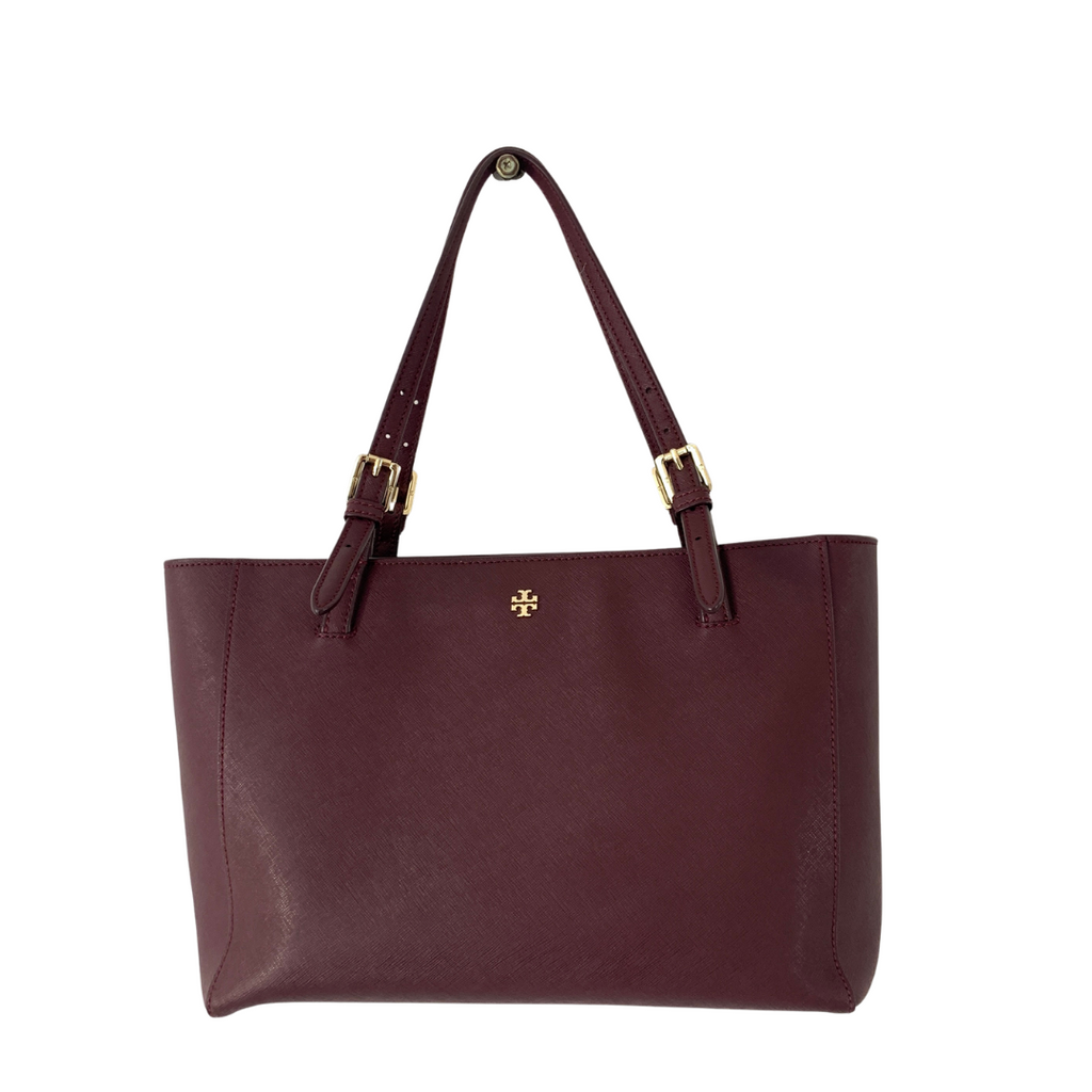 Tory Burch 'York' Oxblood Saffiano Leather Tote | Gently Used |