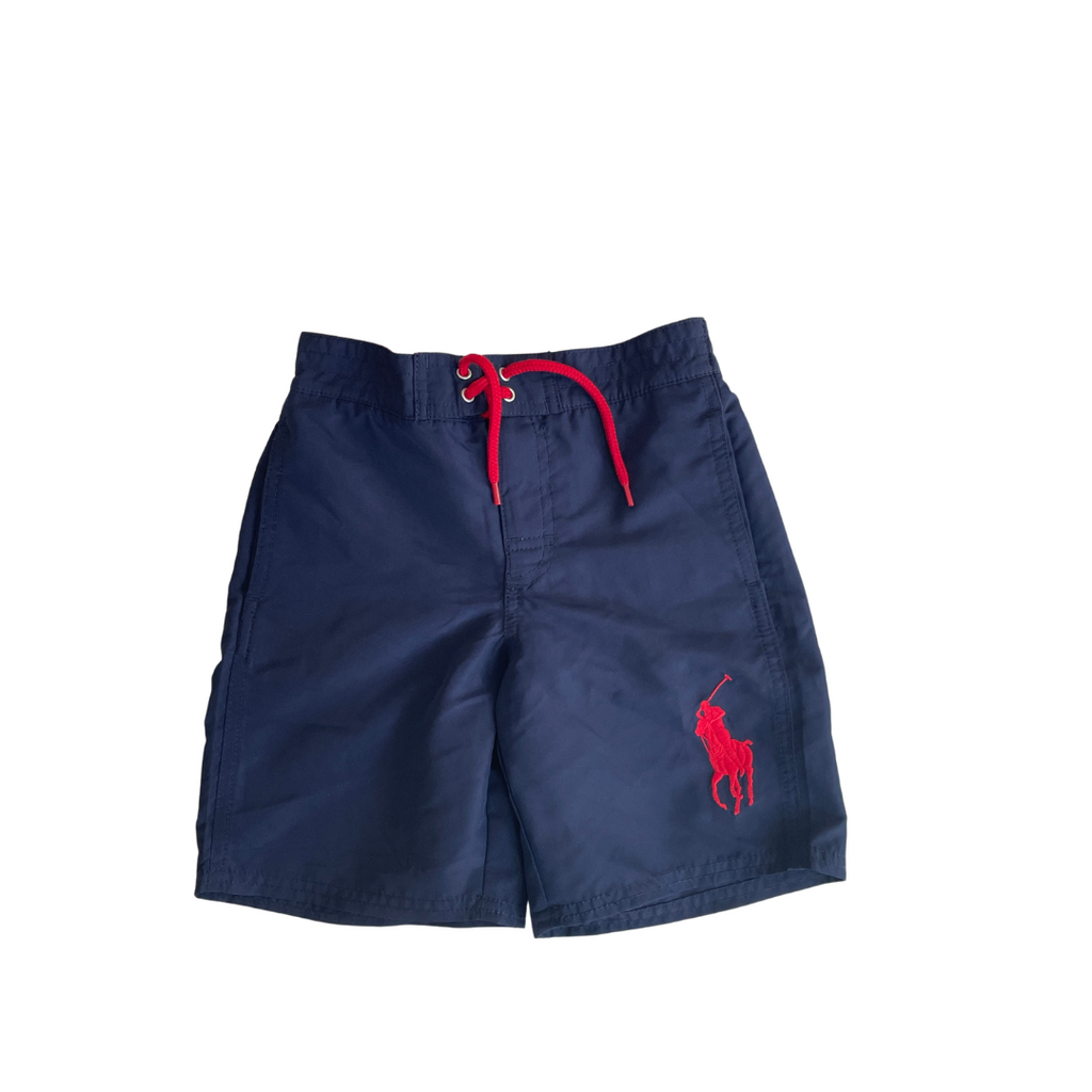 Ralph Lauren Navy & Red Logo Shorts (6 years) | Brand New |