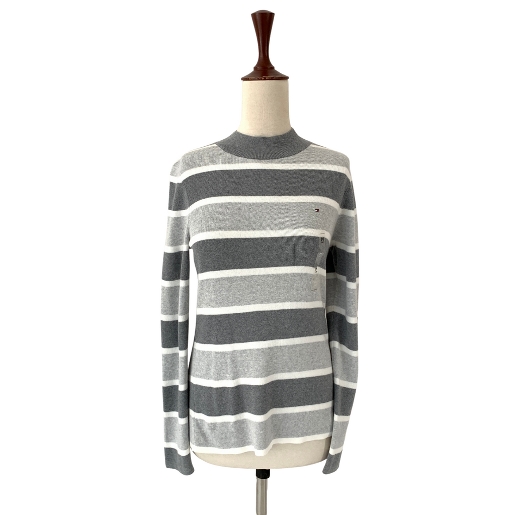 Tommy Hilfiger Grey Striped Sweater | Brand New |