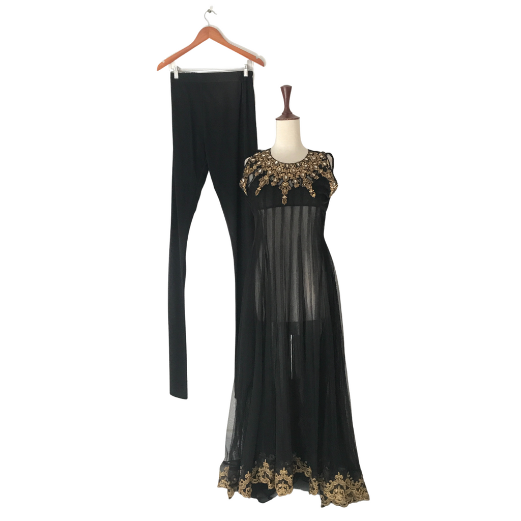 Mina Hassan Black Embroidered Outfit ( 3 pcs.)