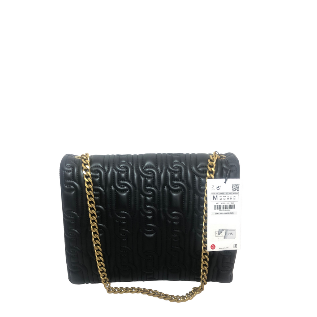 ZARA Black Quilted Shoulder Bag | Brand New |