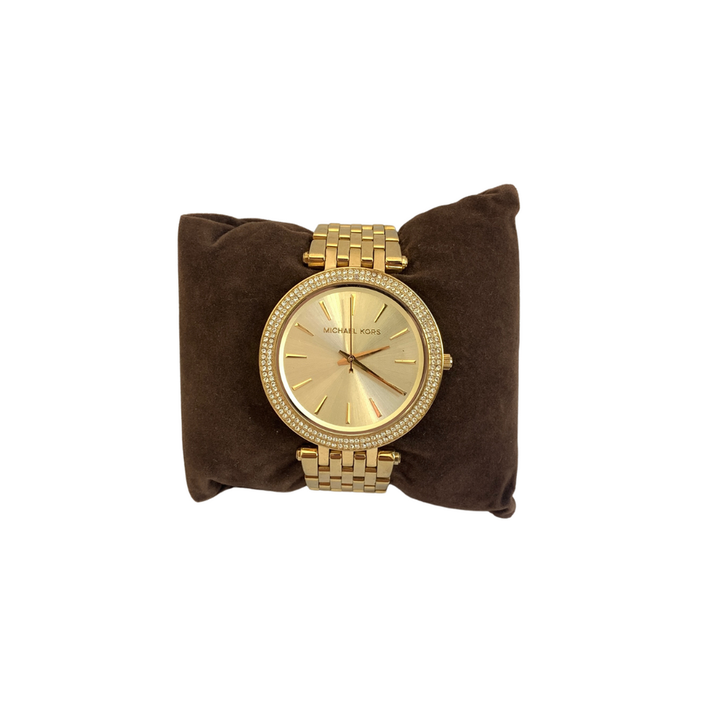 Michael Kors MK3191 Gold Rhinestone Watch | Gently Used |