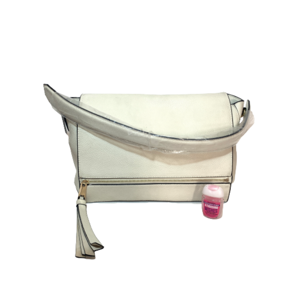 ZARA White Pebbled Large Shoulder Bag | Brand New |