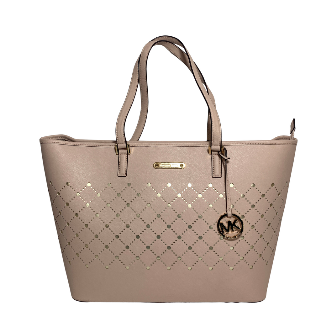 Michael Kors Light Pink Leather Large Tote | Gently Used |