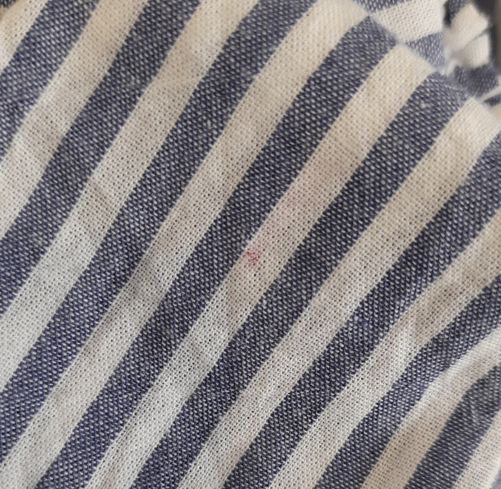 Innocence Blue & White Striped Off-Shoulder Blouse | Gently Used |