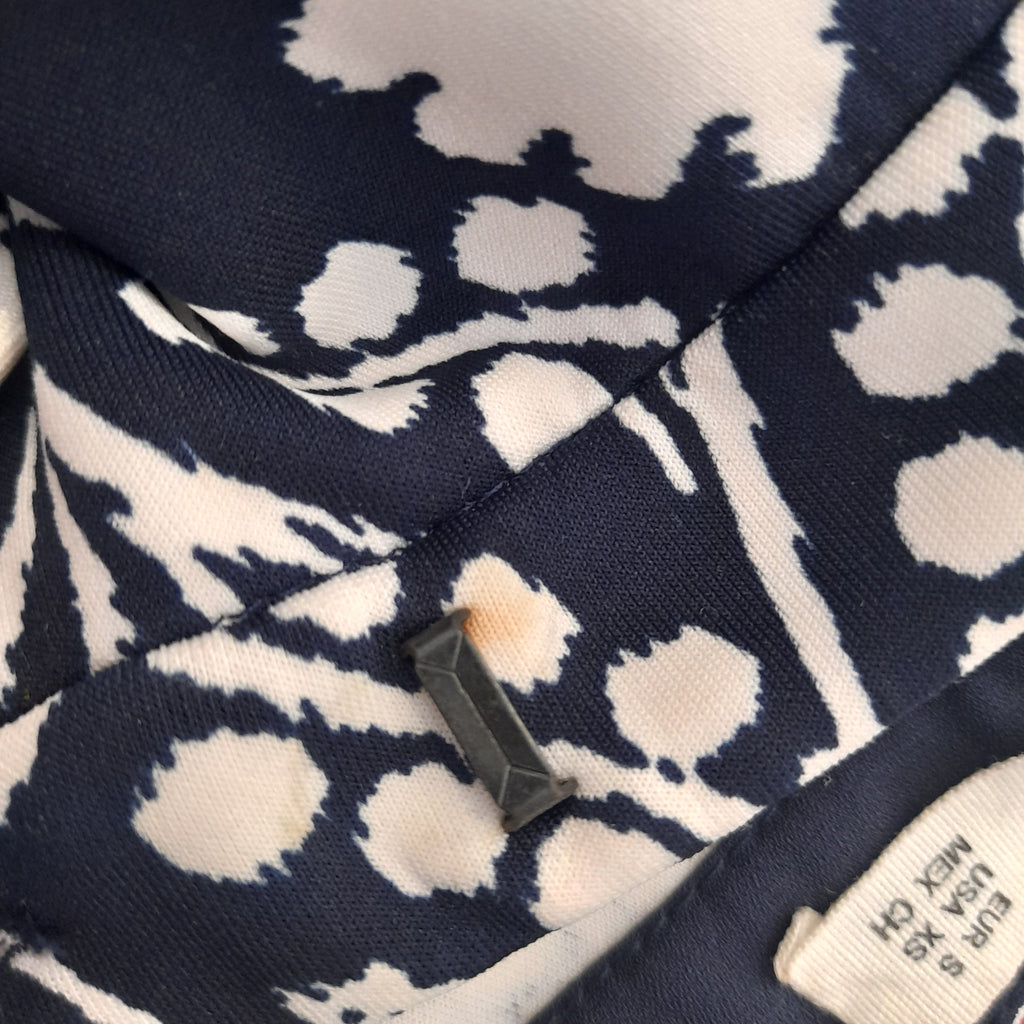 Mango Navy & White Printed Pants | Gently Used |