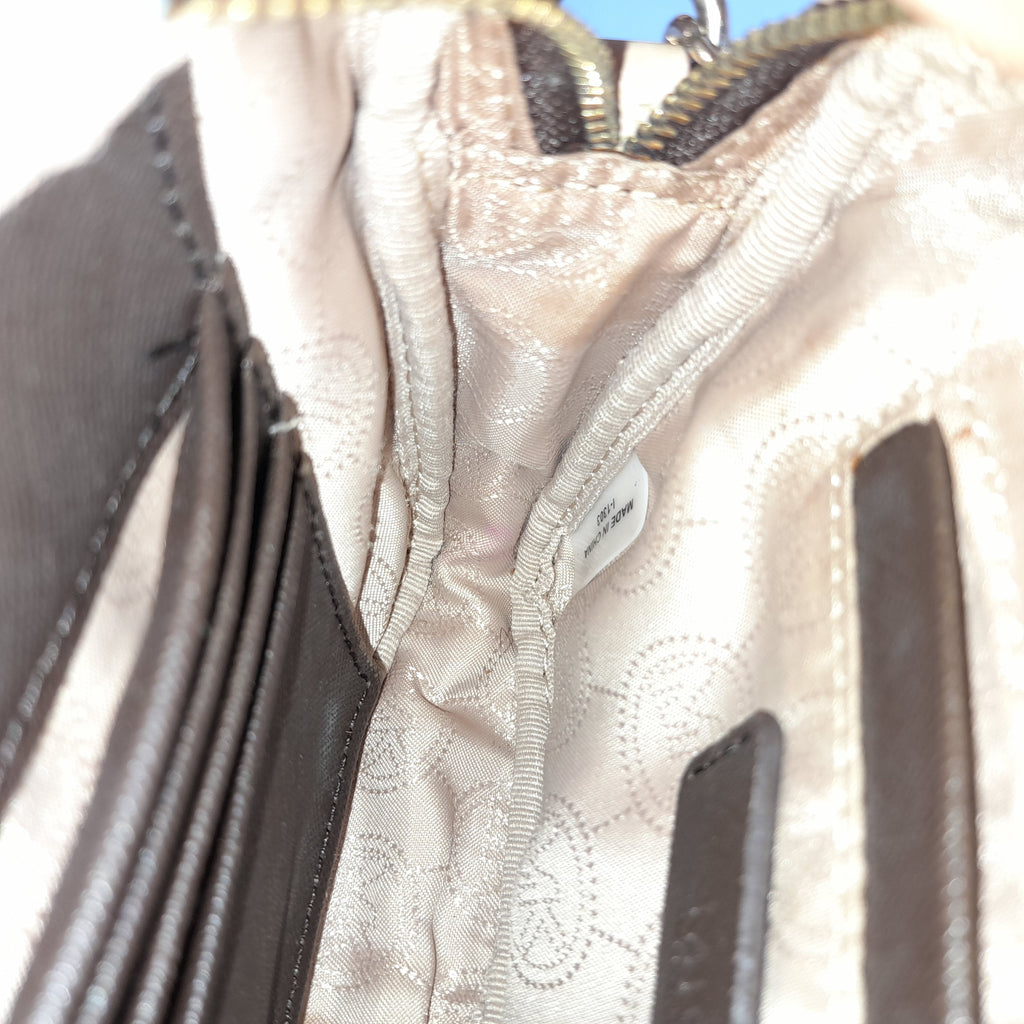 Michael Kors Brown Monogram Mini Crossbody Bag | Pre Loved |