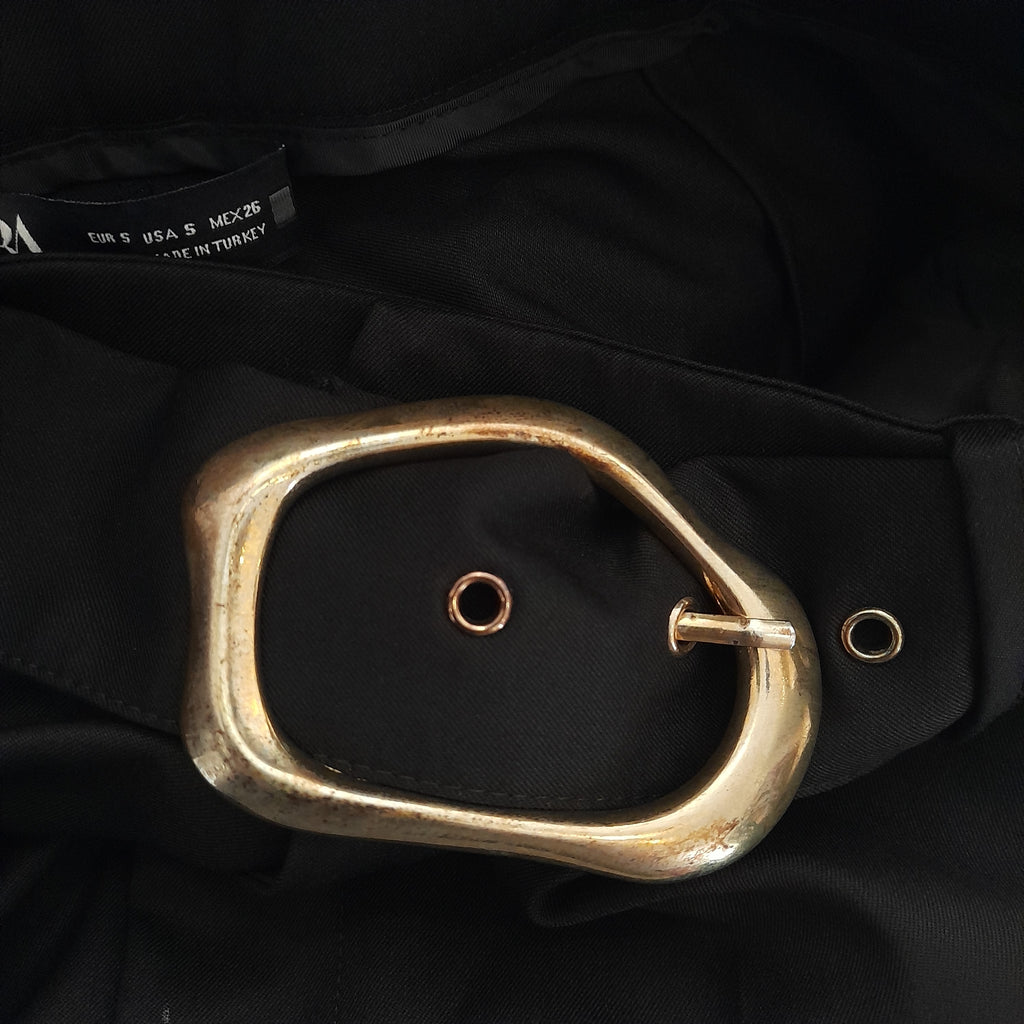 ZARA Black Pants with Belt | Brand New |
