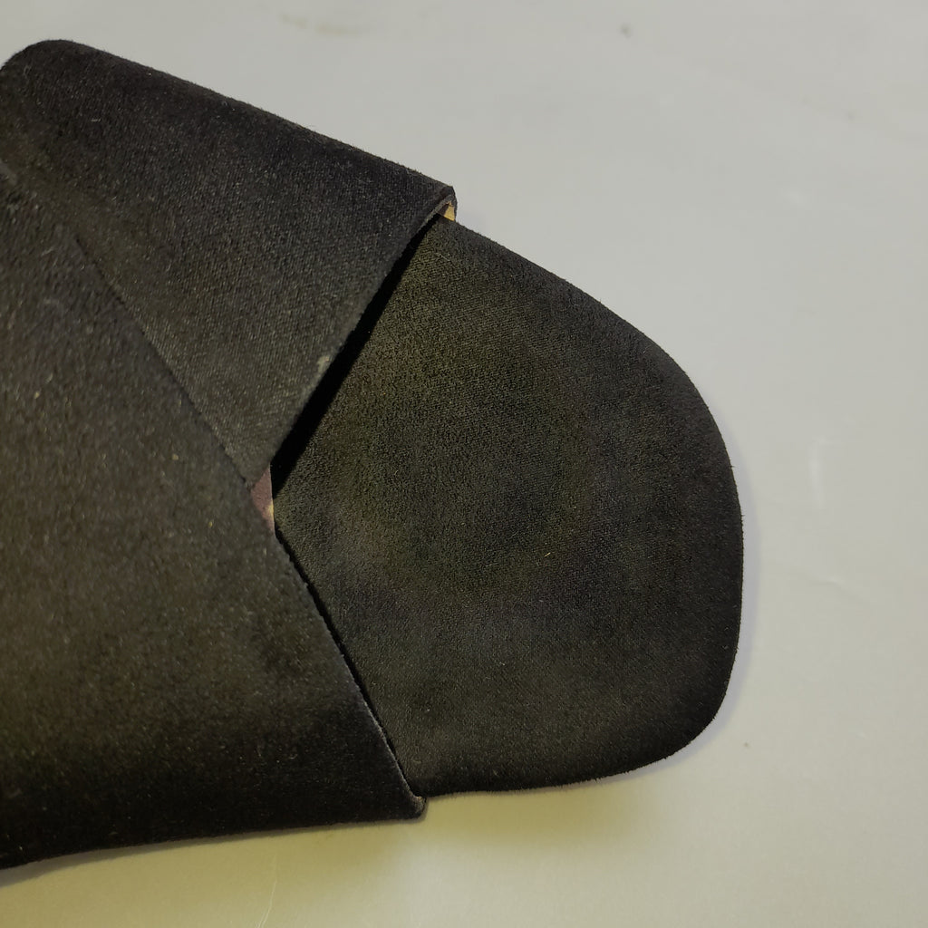 Mango Black Suede Criss-Cross Block Heel Sandals | Pre Loved |