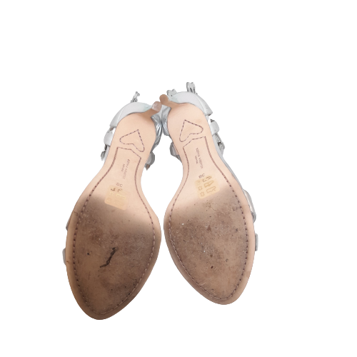 Sophia Webster 'Madame' Chiara' Leather Silver Mirror Heels | Pre Loved |