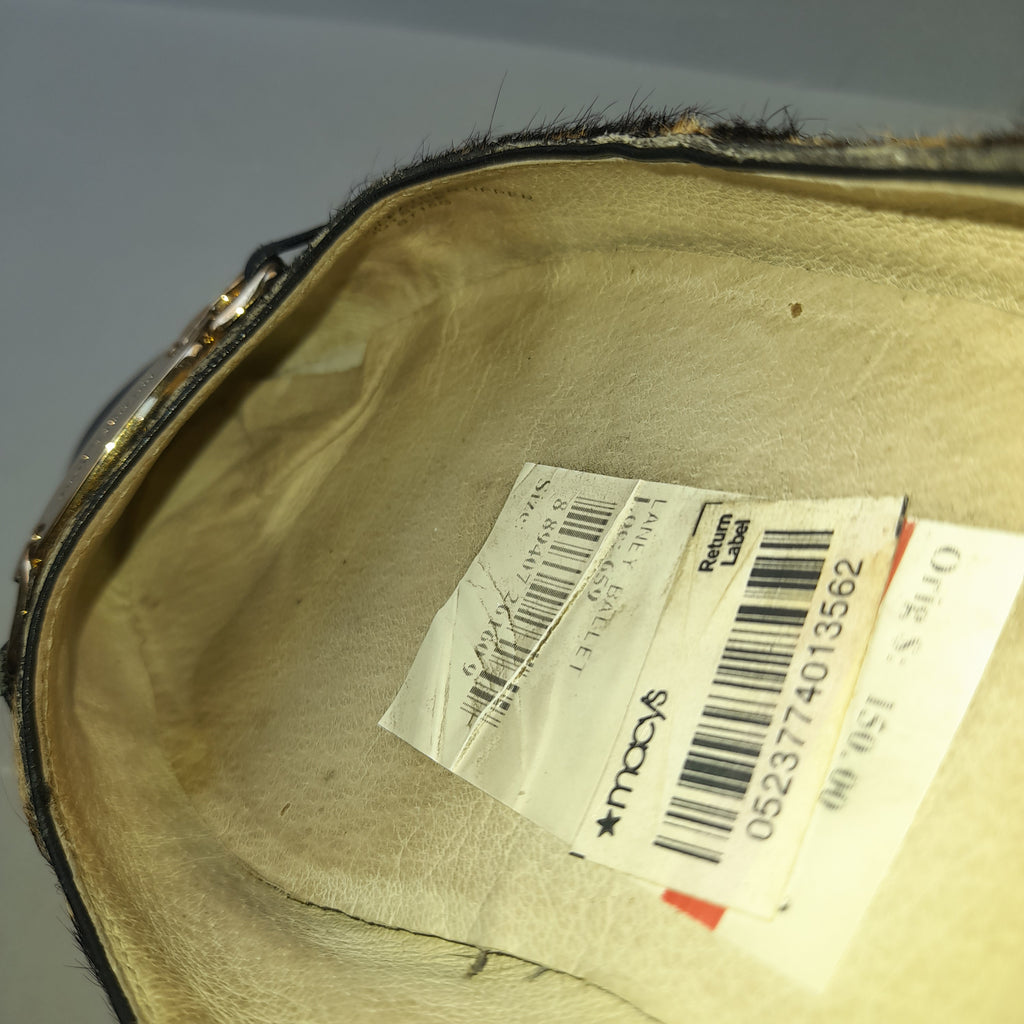 Michael Kors Cheetah Print & Black Leather Ballet Flats | Pre Loved |