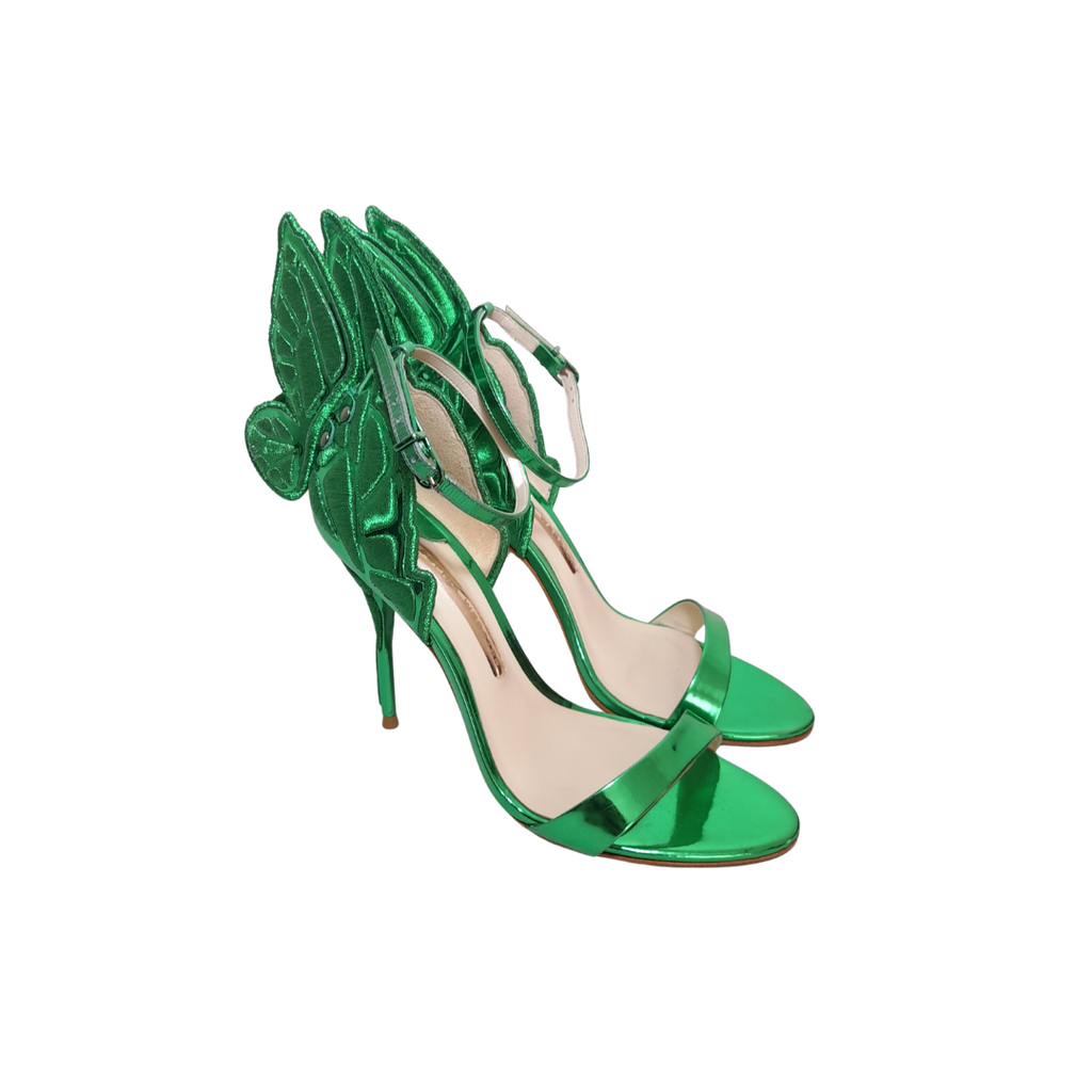 Sophia Webster Green 'Chiara' Sandal Heels | Gently Used |