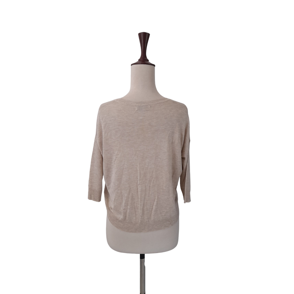 ZARA Beige Cropped Cardigan | Gently Used |