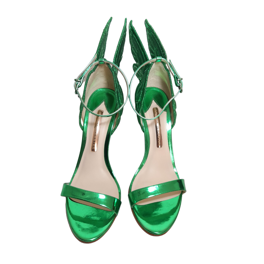 Sophia Webster Green 'Chiara' Sandal Heels | Gently Used |