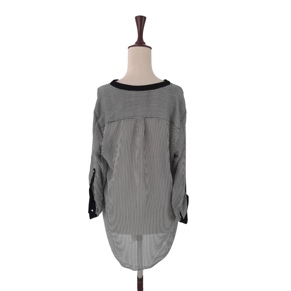 Wallis Black & White Striped Blouse | Brand New |