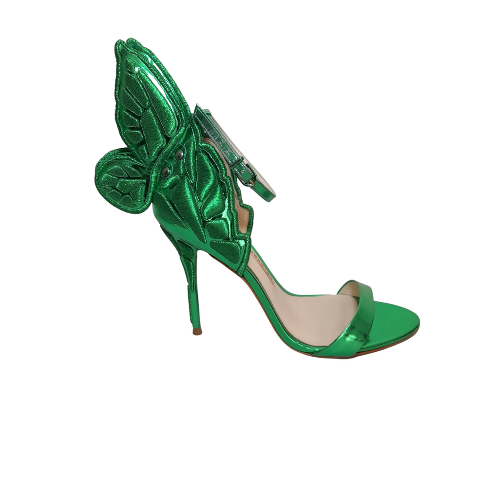 Sophia Webster Green 'Chiara' Sandal Heels | Gently Used |