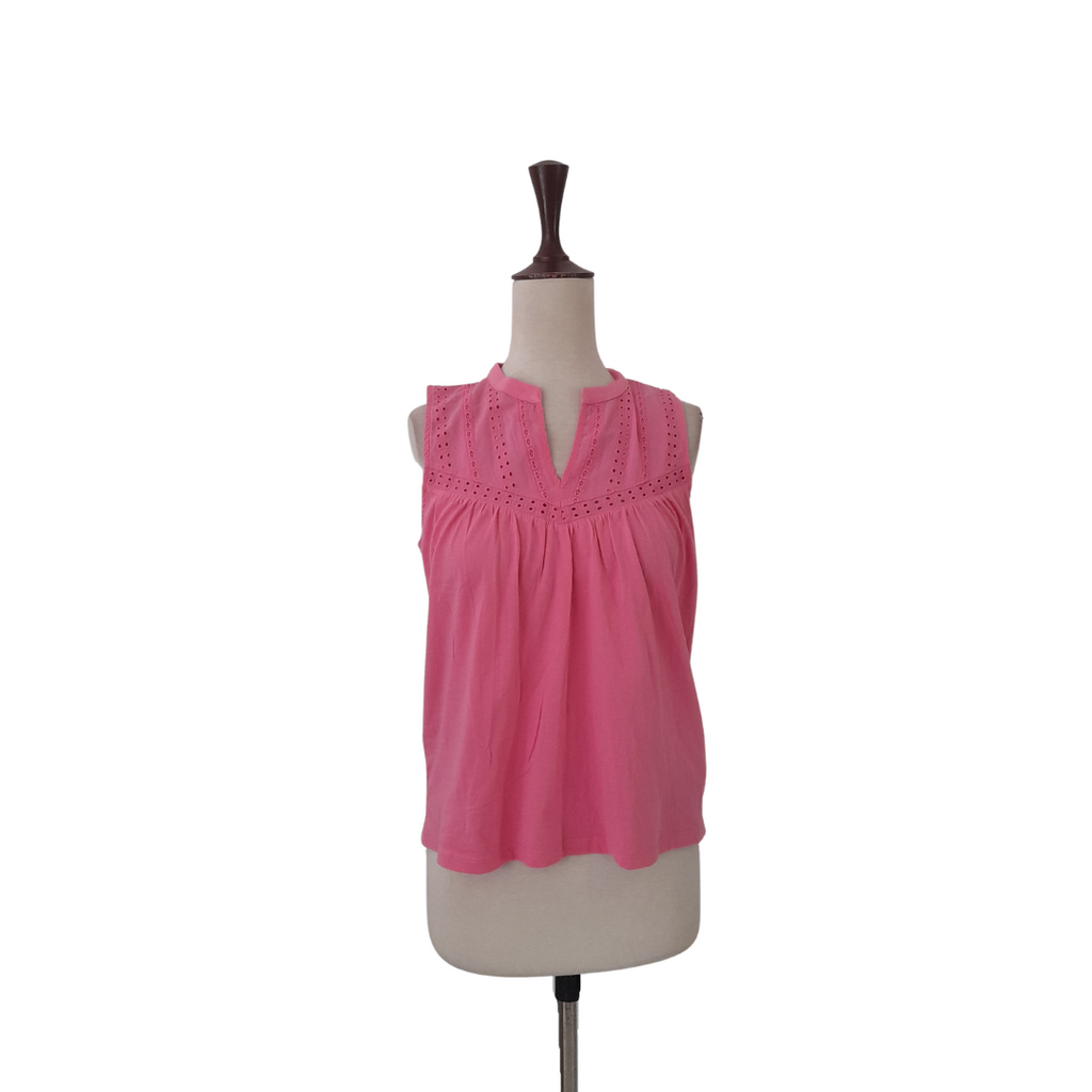 J.Crew Pink Cut-out Work Sleeveless Blouse | Brand New |