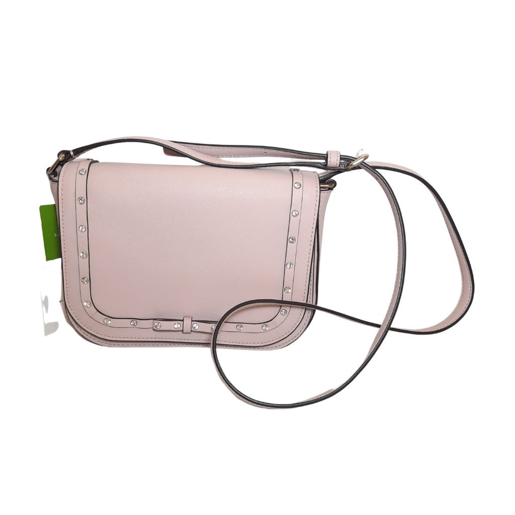 Kate Spade Light Pink Leather Large Carsen 'Laurel Way' Crossbody Bag | Brand New |