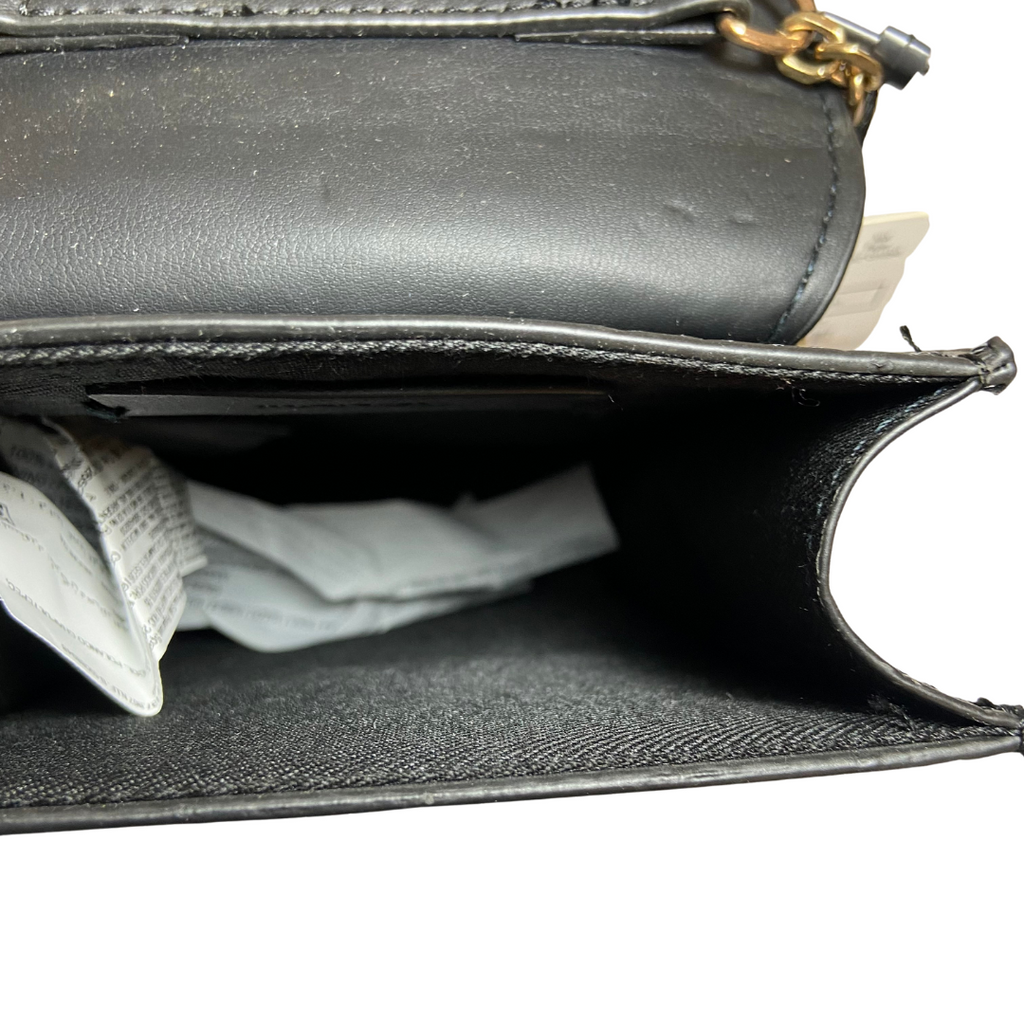 Mango Black Croc Rectangular Shoulder Bag | Brand New |